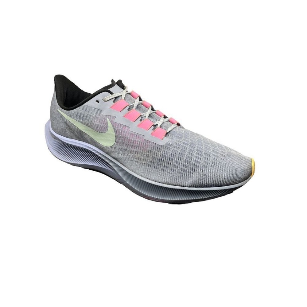 Nike Mens Zoom Pegasus 37 BQ9646-401 Grey Mesh Running Shoes Sneakers Size 12